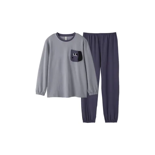 ROUKEER Pajama Set Men's Steel Blue