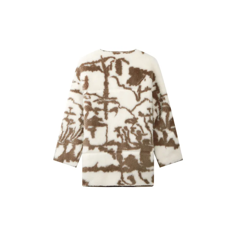 THE SEA LIFE Velvet feel Coat Women's Tea Brown-1