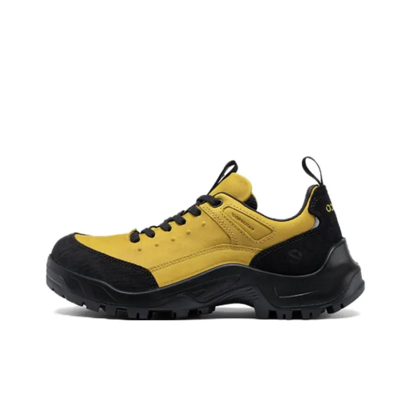Ecco Off-road Series Cushioning Wear-Resistant Low-Top Hiking Shoes Men's Yellow-0