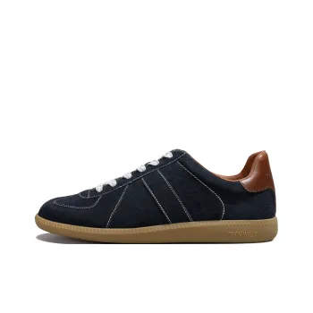 THOM WILLS Skateboard Shoes Men Low Top Navy Blue
