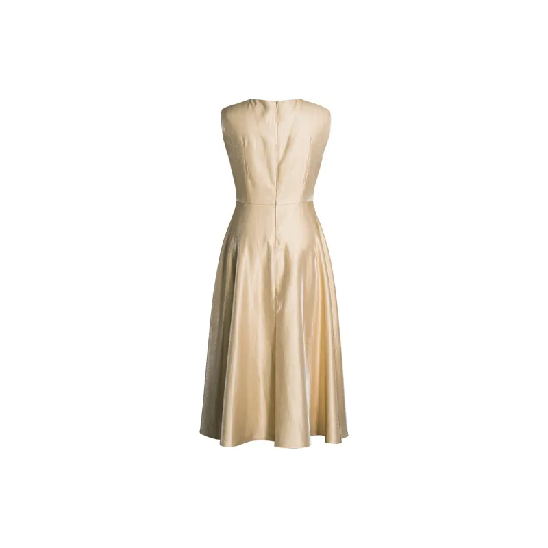 ROEYSHOUSE Sleeveless Dress Women's Light Yellow-1