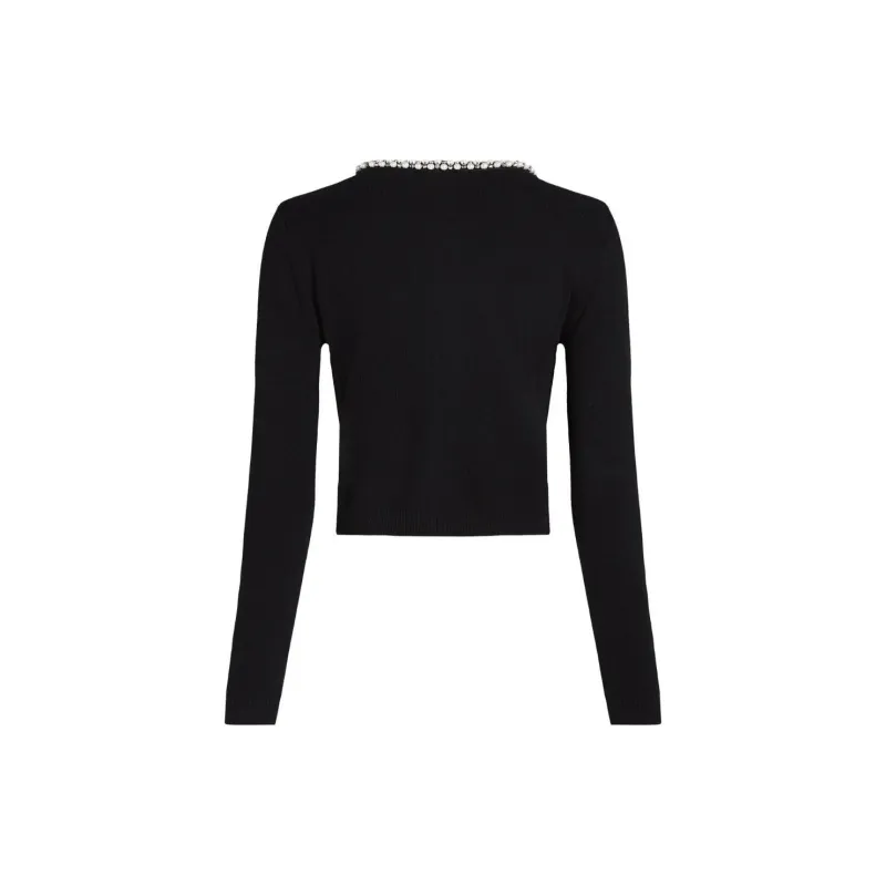 KARL LAGERFELD / Karl Lagerfeld Jeans Essential Pearl embellished Cardigan-1