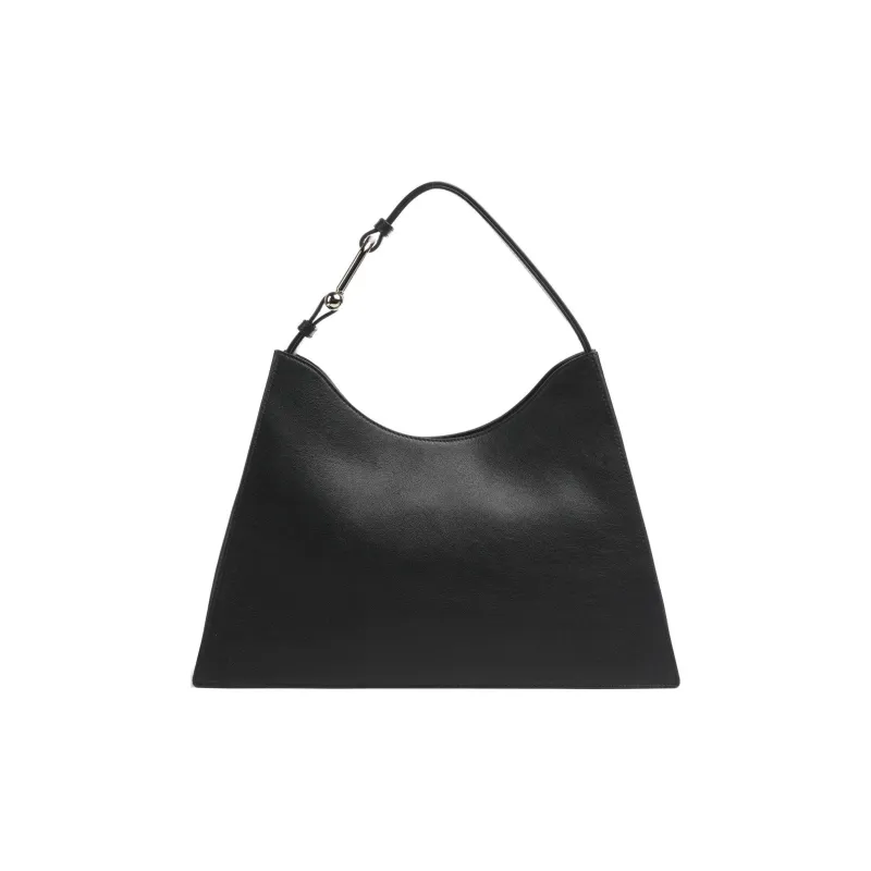 Furla Calfskin One Shoulder Handbags Large Size Women's Black-3