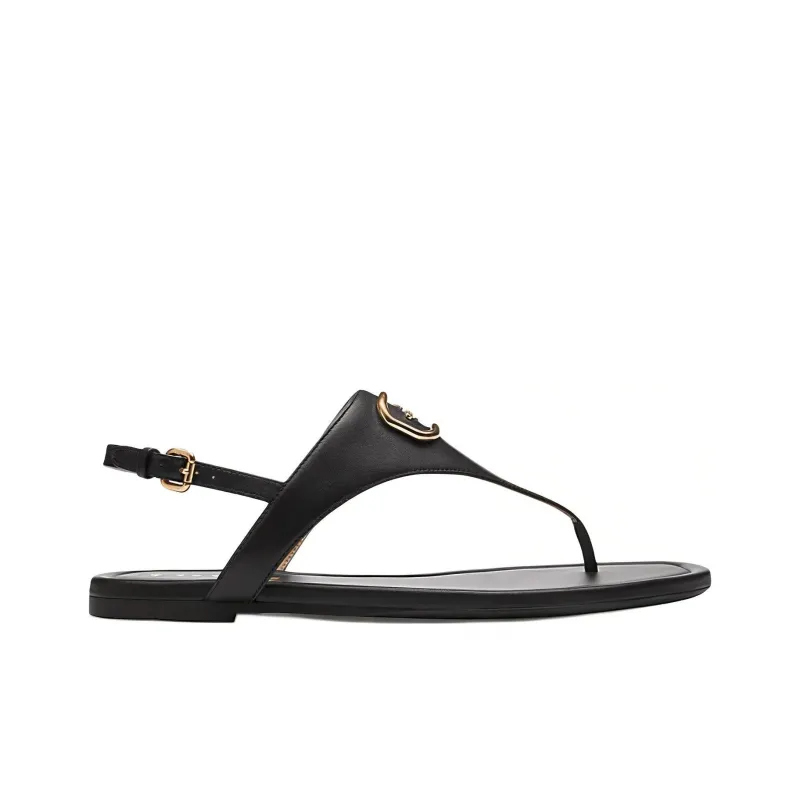 COACH Jordin One Strap Sandals Women's Black-1