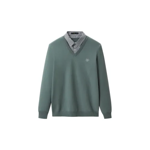 HLA Knitwear Men Medium Green 41