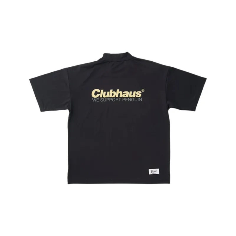 DESCENTE Munsingwear Penguin By CLUBHAUS MOCK NECK PULLOVER T-Shirt Men's-1