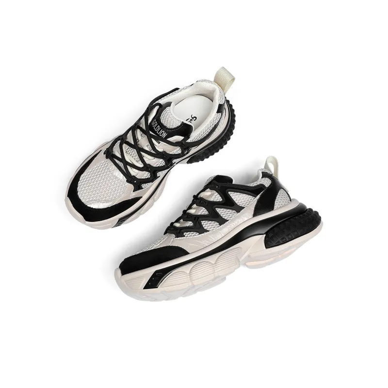 GOLDLION Low Top Chunky Sneakers Women's Black-3