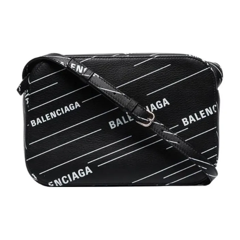 Balenciaga Leather Camera Bag Shoulder Bag Crossbody Bag Extra Small Women's Black-0