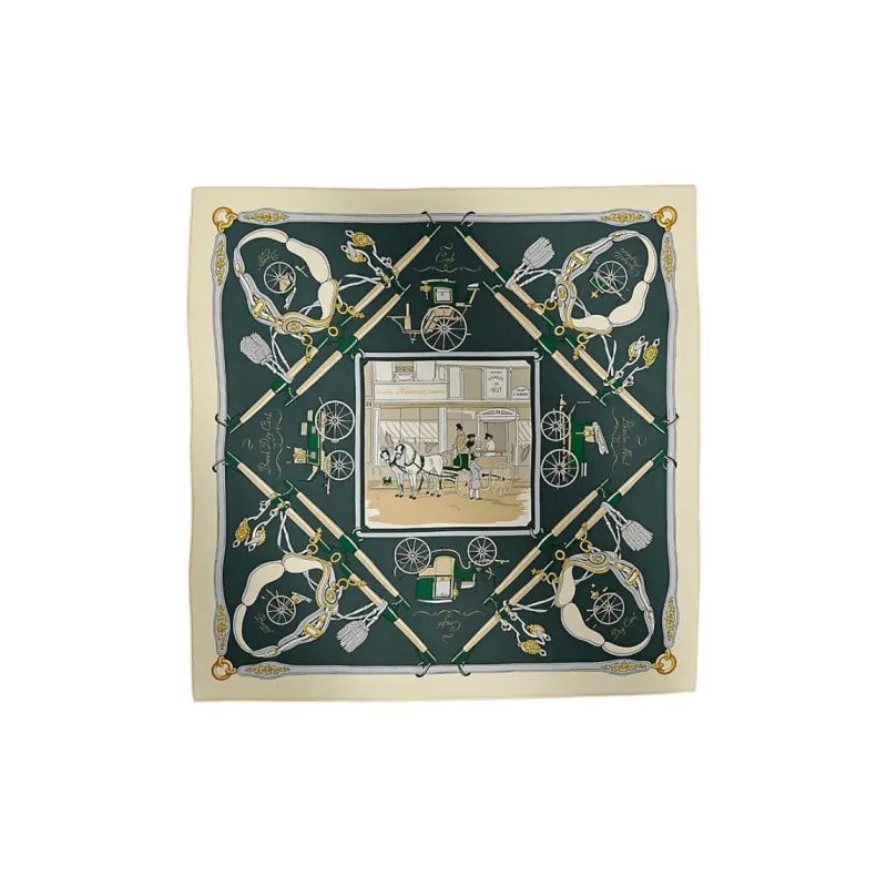 HERMES Silk Scarves Women's Cream-0