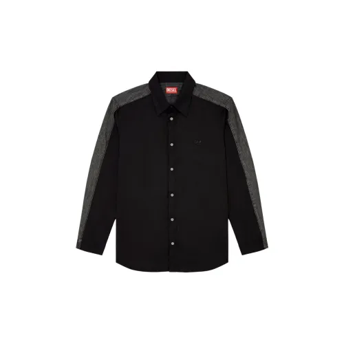 DIESEL Shirts Men Black Gray