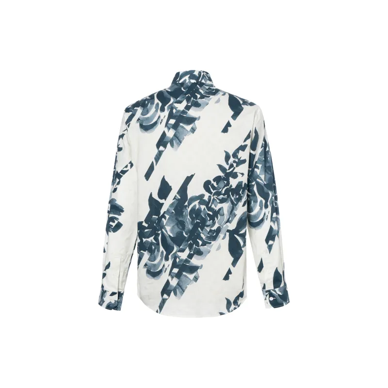 LOUIS VUITTON Long Sleeved Printed Cotton Shirt-1