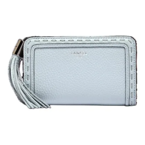 LANCEL Grained Cow Leather Wallet Women's Opal
