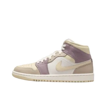 JORDAN 1 Mid Light Orewood Brown Taupe Grey Women's