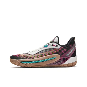Anta Tide 6 Cushioning Anti Slip And Wear Resistant Low Top Basketball Shoes Men's Yellow Pink Black