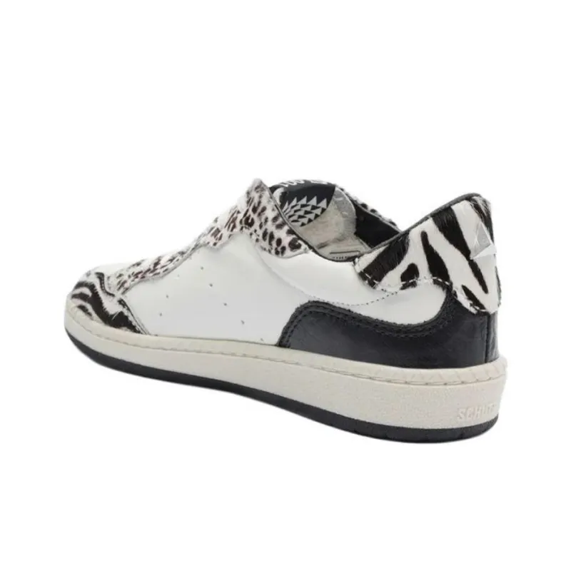 Schutz Low-Top Skateboard Shoes Women's Black White-3