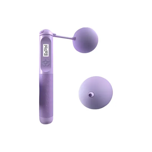Pinjian Sports & Fitness Smart Counting Jump Ropes Adults Steel Wire Rope, Silicone Controller Purple