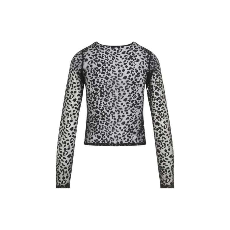 Alexander McQueen Leopard Devoré Top-1