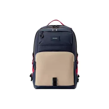 SAMSONITE Fabric Backpack Medium Size Kids' Marine Blue & White