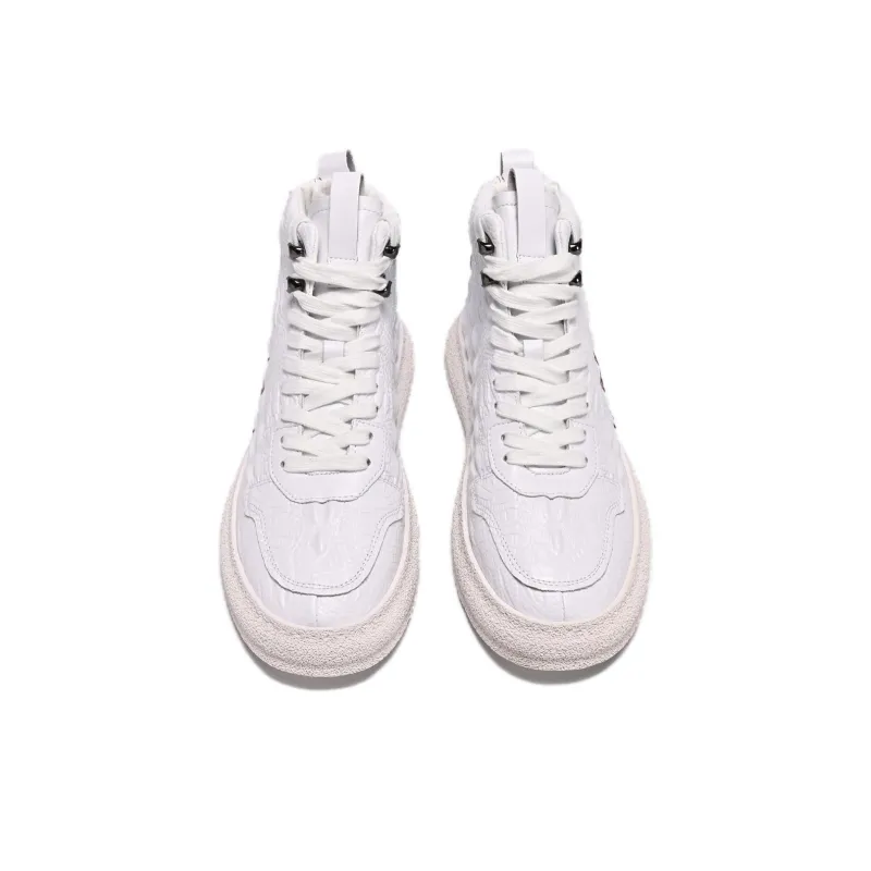 Crocodile High-Top Skateboard Shoes Men's-4