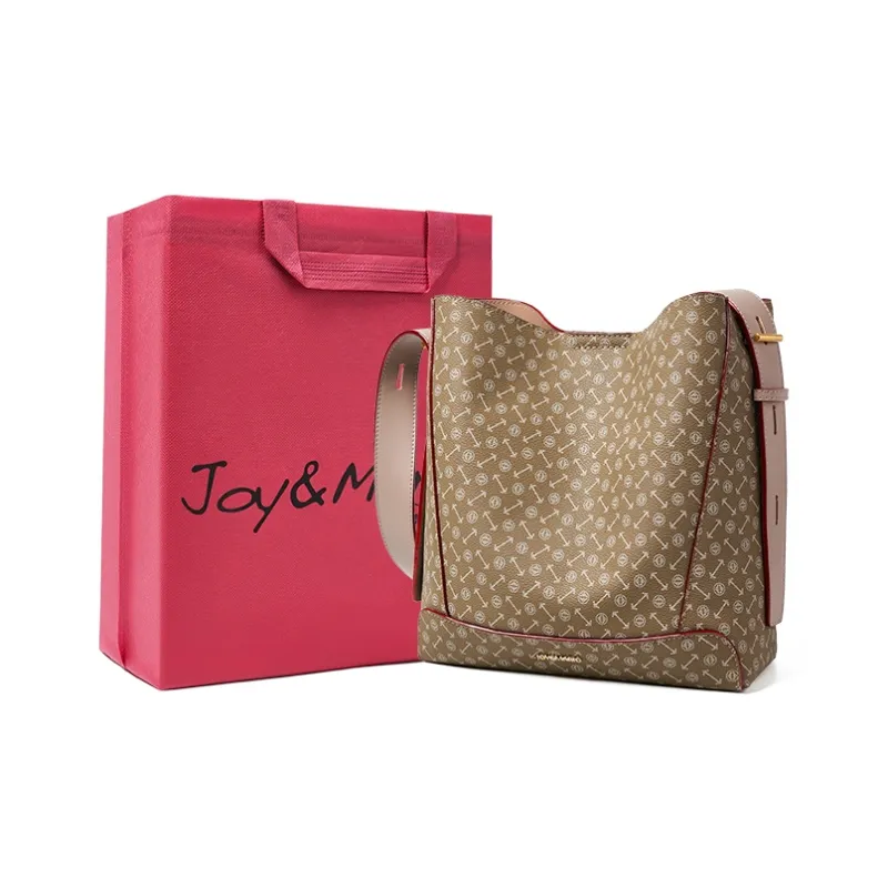 Joy&Mario PVC Trendy High Quality French Commuter Bag Regular Women's Coffee/Ecru/Matcha-9