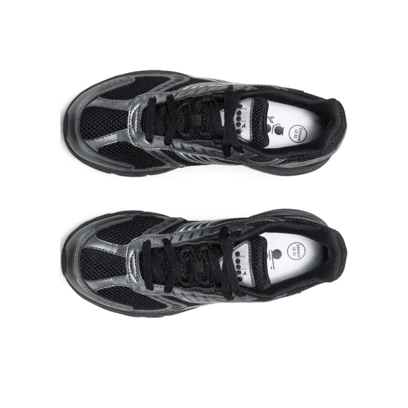 Diadora Cushioned Wear Resistant Breathable Low Top Running Shoes Unisex Black-3