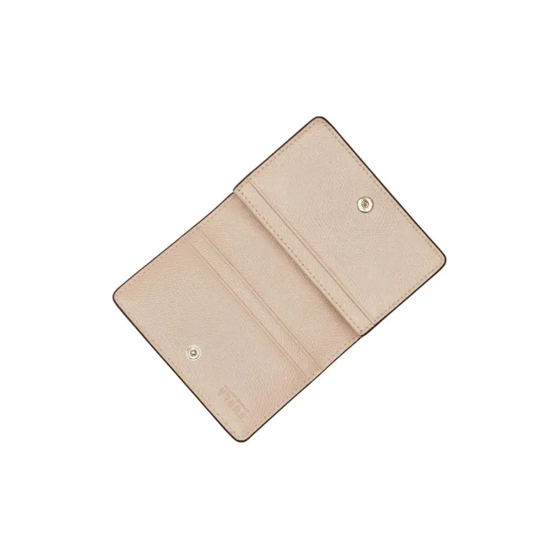 Furla Leather Business Card Holder Wallets Women's Beige-3