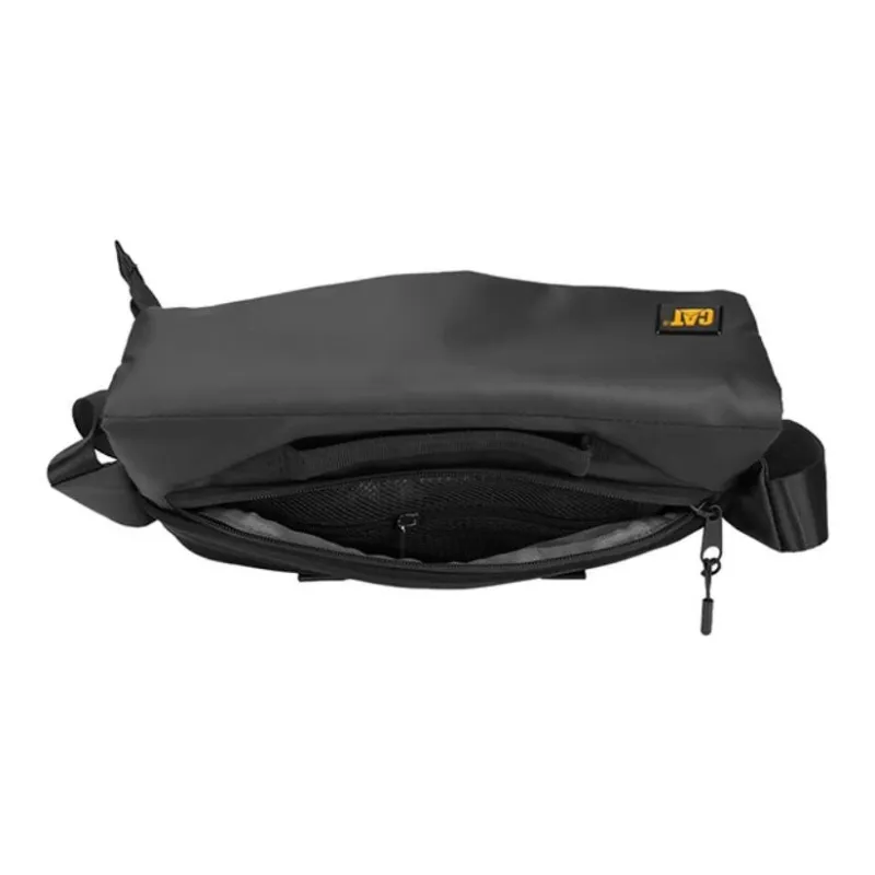 CAT Polyester Crossbody Bag, Shoulder Bag Medium Size Unisex Black-6