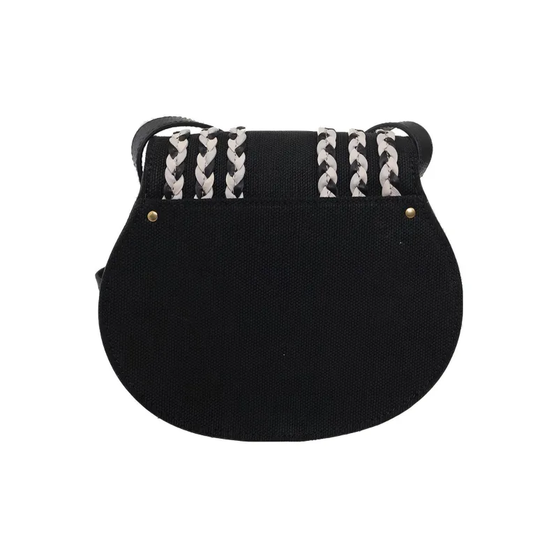 Chloe Marcie Calfskin Crossbody One Shoulder Small Size Women's Black-3