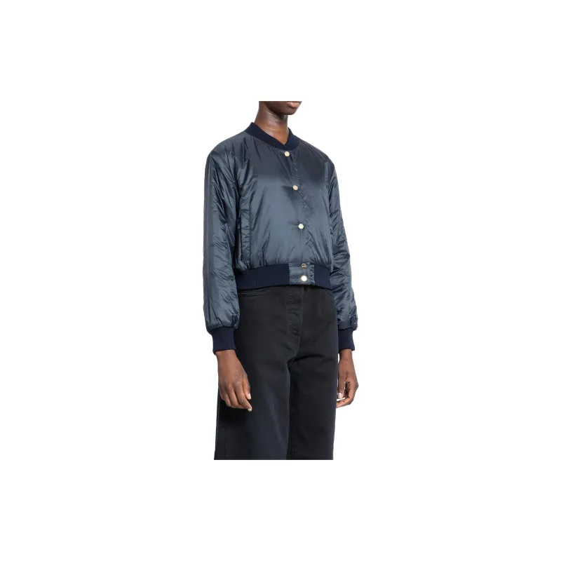 'S MAX MARA Buttoned Long Sleeved Bomber Jacket-2