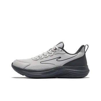Erke Cushioning Rebound Low-Top Running Shoes Men's Mist Gray Carbon Gray