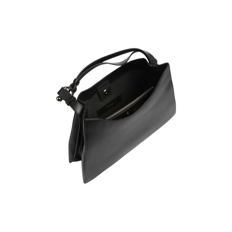 Furla Calfskin One Shoulder Handbags Large Size Women's Black-2