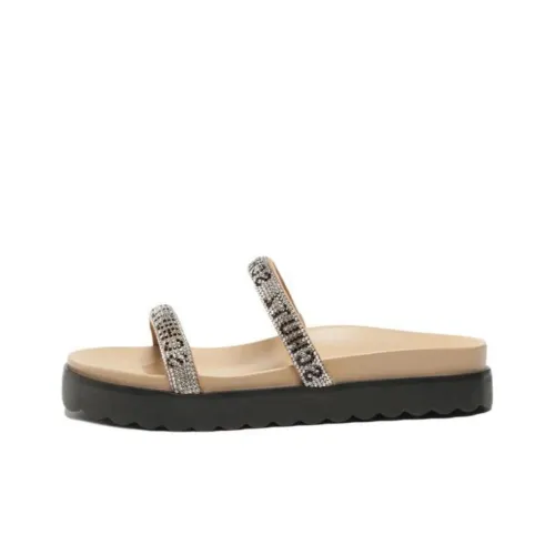 Schutz Quiet Slide Slippers Women's Beige