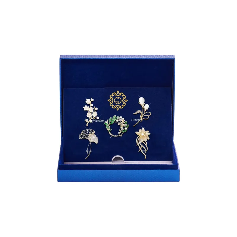 GAGA Copper Zircon Brooches Women's-0