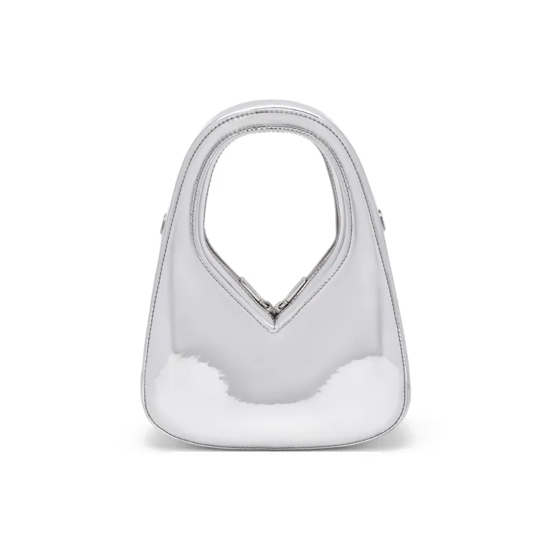 PEDRO Pu Shoulder Bag, Crossbody Bag, Handbag Women's Black/Silver/Light Blue-8