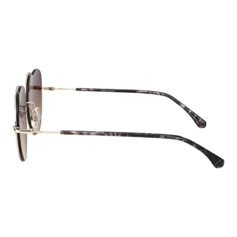 JINS Metal Irregular Shape Sunglasses Women's Black Gold-3