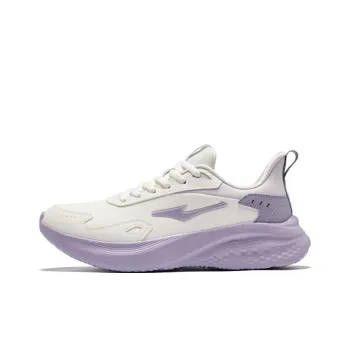 Erke Cushioned Slip-Resistant Low-Top Running Shoes Women's Microcrystal White Mineral Purple