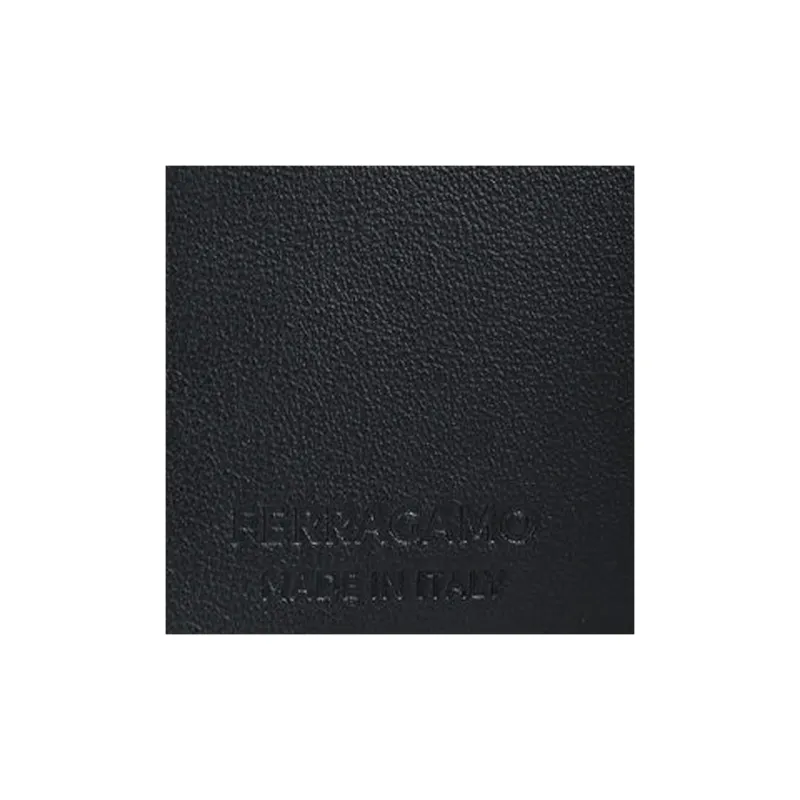 FERRAGAMO Calfskin Card Holder Card Holder Men's Black-6