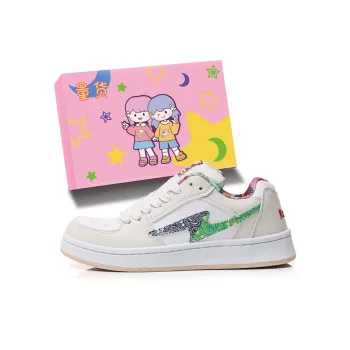 LIANGHUO Low-Top Skateboard Shoes Women's Paisley Box