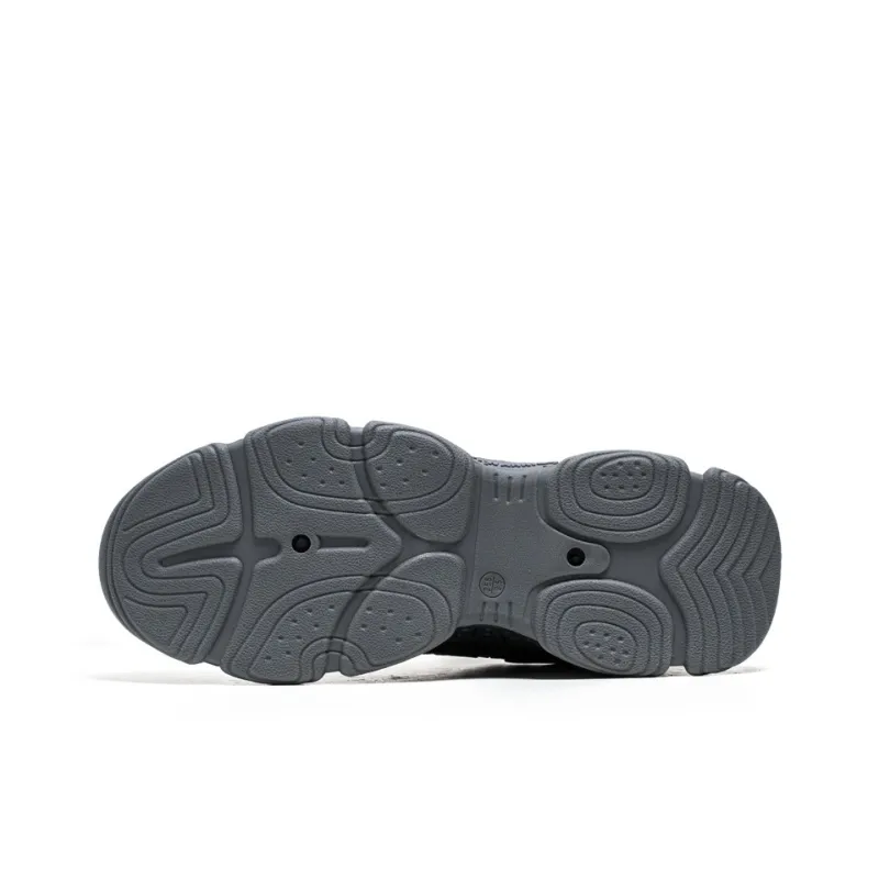 WARRIOR Chunky Sneakers Men Low Top Gray-5