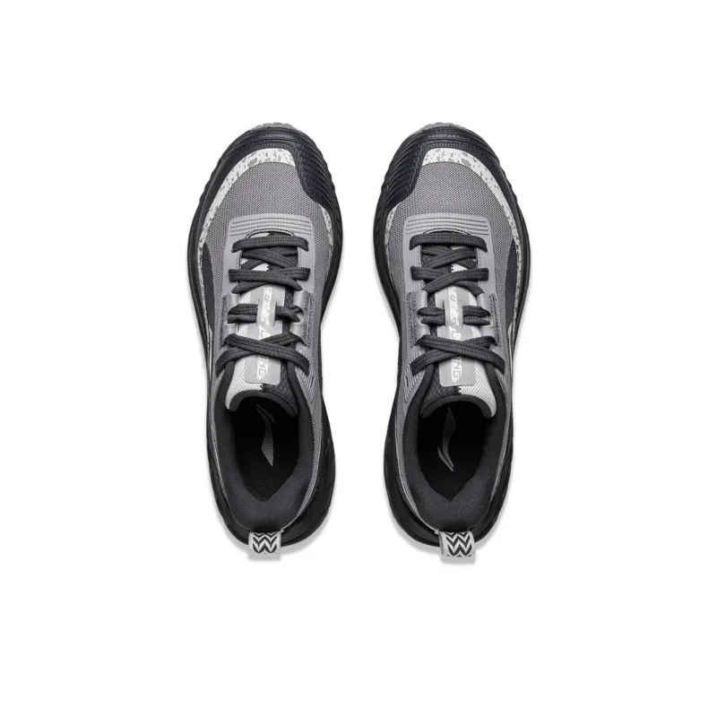 LiNing Wear-Resistant Support Low-Top Trekking Shoes Men's Black Gray Color-3