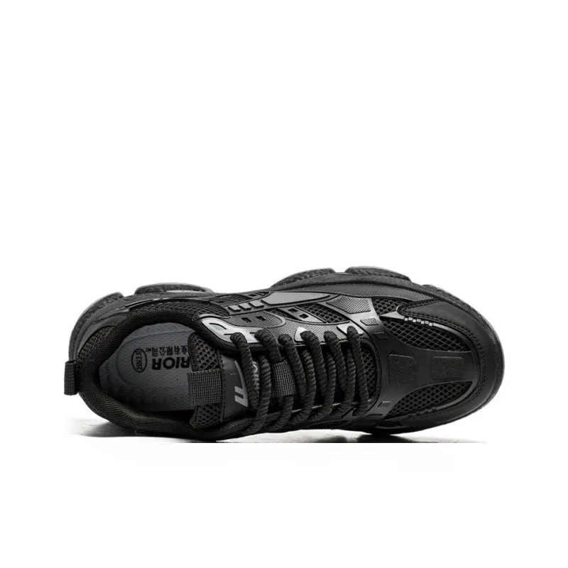 WARRIOR Chunky Sneakers Men Low Top Gray-3