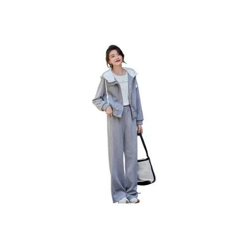 Still quiet Casual Suits Women's Heather Gray