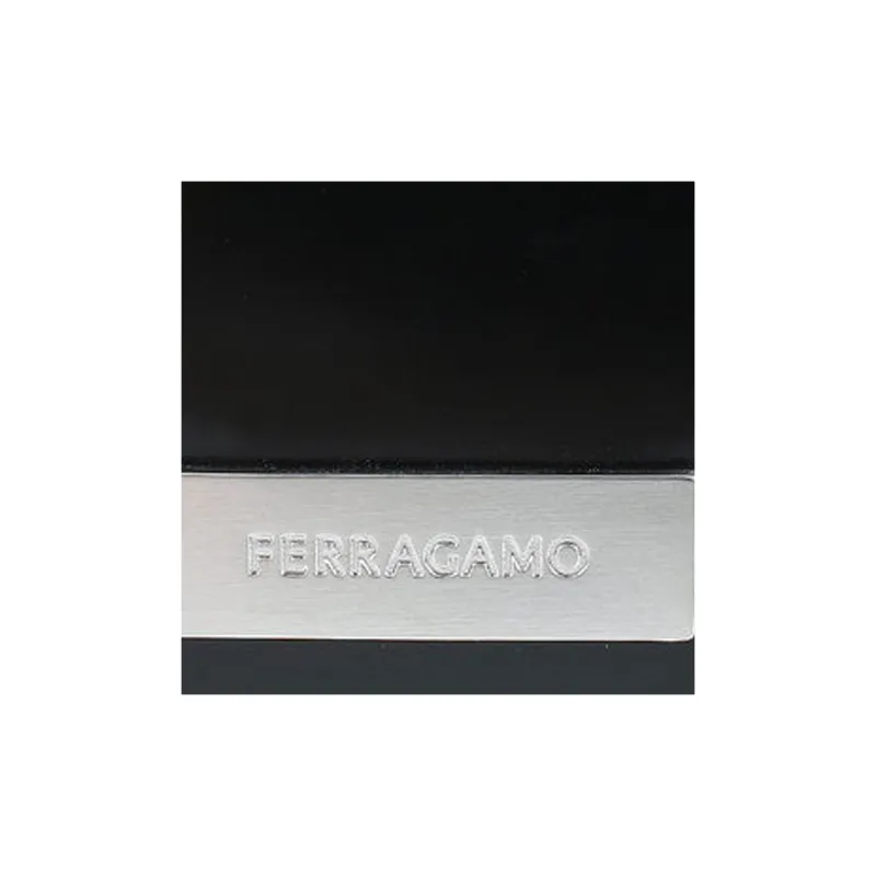FERRAGAMO Calfskin Card Holder Card Holder Men's Black-5
