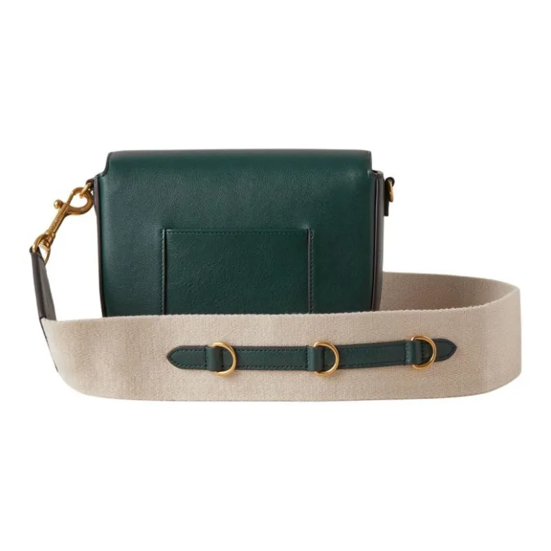 Mulberry Darley Genuine Leather Shoulder Bag, Crossbody Bag Trumpets Women's Forest Green-4