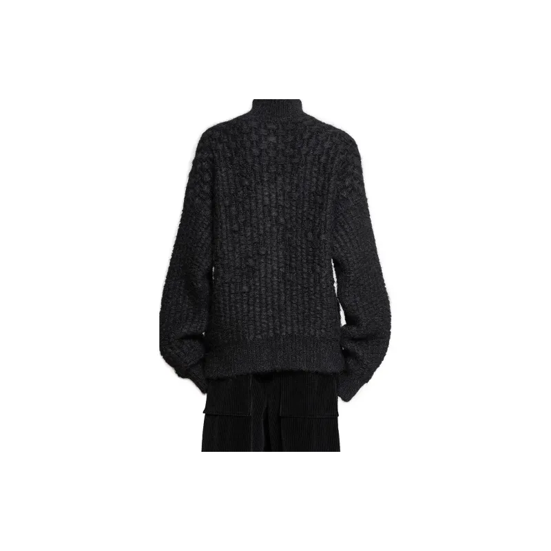 JIL SANDER Chunky Knit High Neck Cardigan-2