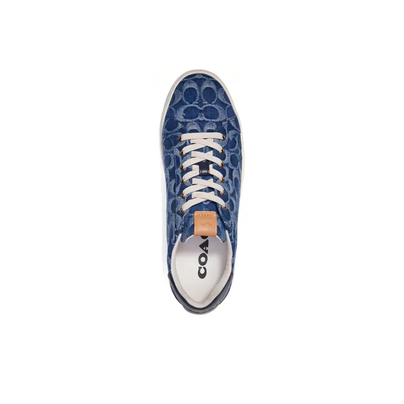 COACH Low Top Stylish Skateboarding Shoes Men's Blue-3