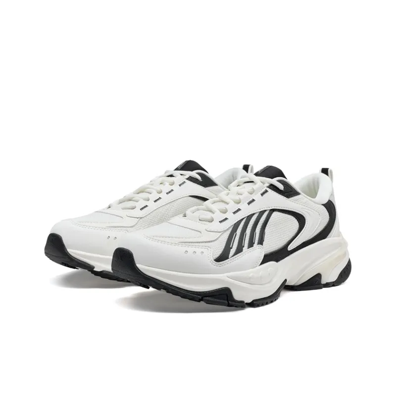 XTEP Cushioned Wear Resistant Coverage Low Top Training Running Shoes Men's Canvas White/Black-4