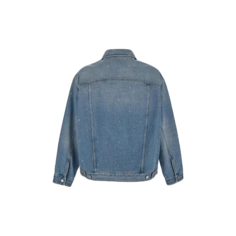 Valentino Buttoned Long Sleeved Denim Jacket-1