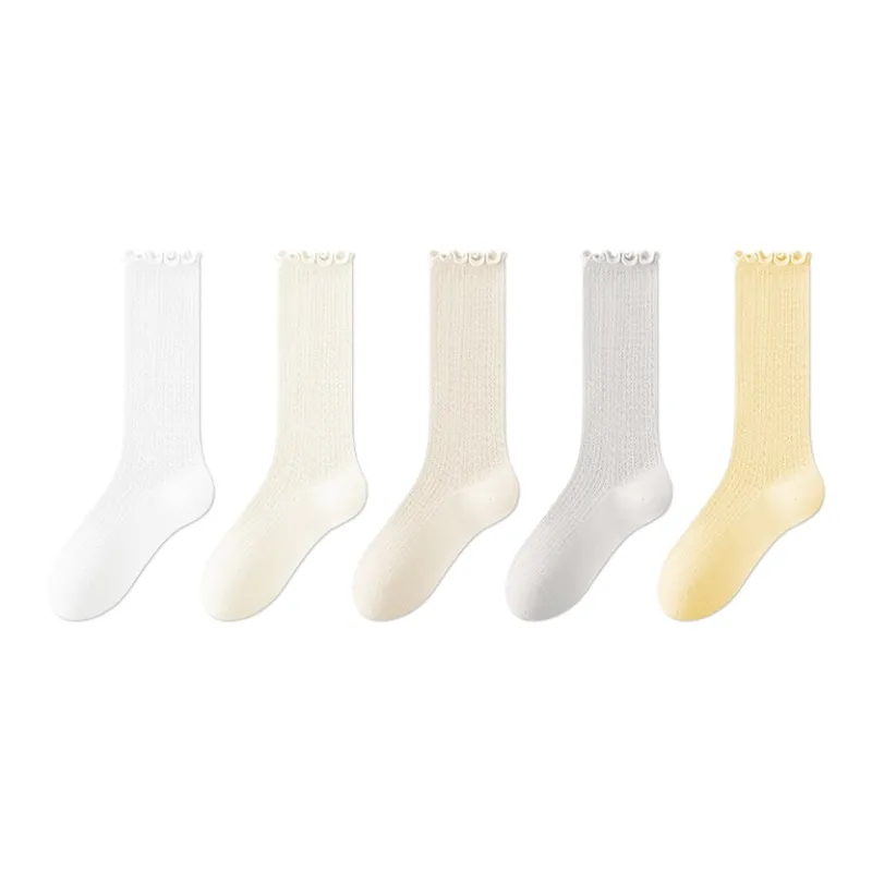 MIIOW Knee High Socks Women's 5 Pack-0