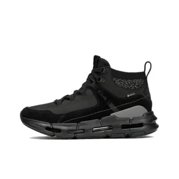 Clarks Cushioned Slip Resistant High Top Hiking Shoes Men's Black